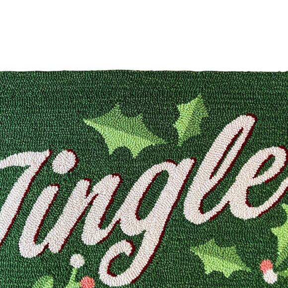 Loloi JINGLE ALL THE WAY Hooked Accent Rug 20x32 Festive Christmas Holiday NEW - Picture 2 of 10